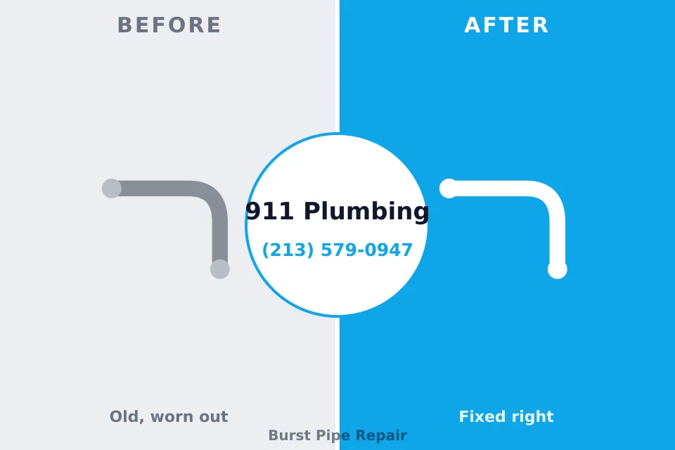 Before and after: plumbing repair Lake Murray of Richland, SC